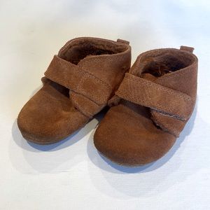 Zutano Fleece Lined Suede Moccasins